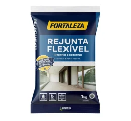 Rejunte Flexível Pisos e Azulejos Cinza 1 kg Fortaleza